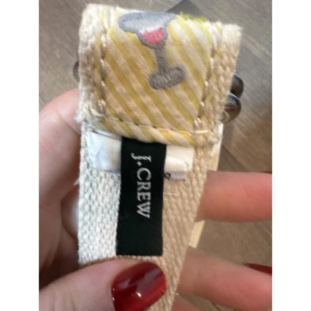 J Crew Belt Womens One Size Yellow Ribbon D Ring‎ Martini Glass Canvas Print